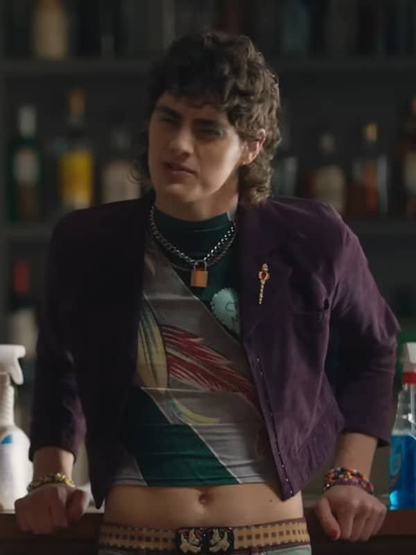 Queer As Folk 2022 Mingus Purple Leather Jacket